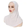 Roupas étnicas muçulmanas femininas sólidas hijab boné envoltório para a cabeça turbante longo xale cachecol sob o boné capa para a cabeça