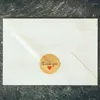 غلاف هدية 1INCH 2.5 سم جولة ملصق لفة الورق كرافت