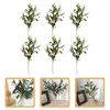 Fleurs décoratives Branche d'olivier artificielle Branches domestiques Verdure Tiges Faux Arbre Vases Accessoire