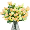 Dekorative Blumen, künstliche Tulpen, künstliche Blumen, Seidengesteck, Blumenstrauß für Zuhause, Hochzeit, Party, Frühlingsdekoration