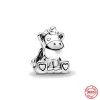 925 سحر الفضة الاسترليني ل Bandora Jewelry Beads 925 Bruno Bruno The Unicorn Rocking Horse Scres Set Pendant DIY