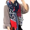 Scarves Leopard For Women Red Navy Patchwork Cotton Viscose Shawl Foulard Sjaal Wrap Hijab Scarf