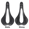 Selles de vélo Selle de vélo ultralégère VTT Cyclisme sur route Selle en cuir en fibre de carbone Adulte Hommes Femmes Vélo ouvert Selle Pièces de selle de course 230615