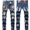 Tr Apstar DSQ Men Cool Guy Jeans Blue Classic Man Hip Hop Rock Moto Raped Chude Denim Biker DSQ Jeans 1071 Big Size 40