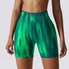 Yoga outfit Scrunch Butt Push Up Aurora Tie Dye Fitness Sports Short Gym Elastic Tight Training Running Cykling 230615