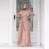 Vêtements ethniques mode musulmane Satin Abaya robe Caftan élégant Caftan de luxe pour les femmes islamiques dubaï Style turc Djellaba Jalabiya