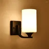 Lampada da parete Americana minimalista Camera da letto Decorazione Luci per la casa E27 Illuminazione per esterni Montaggio in vetro