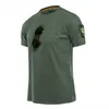 T-shirts pour hommes T-shirt d'extérieur militaire tactique pour hommes T-shirt de sport à manches courtes à séchage rapide T-shirt d'entraînement pour hommes T-shirt en coton respirant