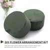 Flores decorativas florais espuma 15 peças redondos blocos secos verde para flor artificial grande