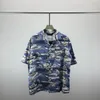 2 luksusowe projektanci koszule męski tygrys Tiger Lett V Silk Bowling Shirt Casual Shirts Men Slim Fit Sukienka z krótkim rękawem M-3XL#1005