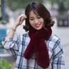 Scarves Cute Faux Fur Scarf Women Polar Fleece Solid Color Pink Cross Collar Warm Thicken Man Autumn Winter Khaki F042