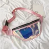 Marsupio sportivo per donna Uomo Marsupio da corsa Borse da viaggio impermeabili Borsa da petto trasparente per il nuoto Laser TPU