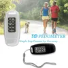 Smarta armband pedometrar 2,95 tum bakbelysta pedometer 3D -sensor Mini Digital Step Counter med lanyard för utomhussport som kör vit svart färg U0K0 230615