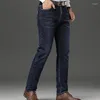 Men's Jeans Cotton Men's Denim Pants Brand Classic Clothes Overalls Straight Trousers For Men Black