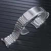 Watch Bands Watch accessories Band Curved end 18mm 19mm 20mm Bead of Rice Solid Stainless Steel Watch Strap For Omega Bracelet 230616