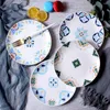 Plates Nordic Style Ceramic Tableware Heart-shaped Plate Round Geometric Children's Room Decoration Favorite