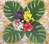 Fleurs décoratives 48pcs grandes feuilles de palmier tropicales artificielles 13,8 x 11,4 pouces Hawaiian Luau Party Tiki Aloha Jungle Beach Birthday