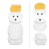 Dinnerware Sets Bear Bottle 12pcs Ketchup Bottles Empty Honey With Lid Cap 240ml Squeeze Condiment Sauce Mustard Jam