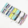 30pcslot плетеные браслет -цепь винтаж богемный многоцветный кожаный браслет