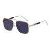 Metal double beam sunglasses for men's box cut edge driving sunglasses for men's shades