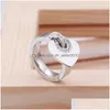 Cluster Rings Real Love Heart Spear Кольцо из нержавеющей стали 18 тыс. Золотая пара ювелирных украшений доставка Dht9p