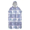 Serviette Éléphant Mandala Séchage Rapide Unisexe Adulte Enfant Poncho À Capuche Surf Sauna Spa Nager Plage Robe À Langer Sable Goutte Libre