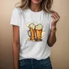 Women's T Shirts Women's Casual Summer Tops With Print Short Sleeve Shirt Usual Blouse Couples Christmas