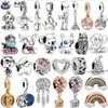 925 Sterling Silver Charms för smycken för Pandora -pärlor dinglar 1st. Ny söt elefant regnbågsballongstjärnor pärla