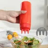 Novo PE Squeeze Bottle Dispensador de Condimentos de Três Furos Molho Vinagre Ketchup Galheteiro Molhos Recipiente Molho de Tomate Garrafa de Mostarda