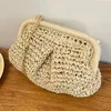 Sacs de soirée femmes paille sac à bandoulière pochette sac à main chaîne pochette à bandoulière rotin Boho été plage tissé 2023