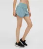 LL Sommer-Shorts für Damen, Yoga, Reißverschluss hinten, Taschen, Fitness, Sport, Laufen, kurze Übung, Workout, Training, Fitnessstudio, atmungsaktiv, design988ess