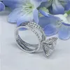 Anelli a grappolo Classic 925 Sterling Silver Wedding For Women 3 S Diamond Ring Box Anillos Fine Jewelry Anels