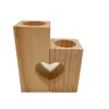 Candle Holders Solid Wood Romantic Holder Decoration Love Base Wooden Crafts Atmosphere