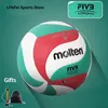 Balles Molten Taille 4 5 Volleyball V5M5000 4000 Soft Touch Standard Match Training Volleyballs Jeunes Adultes Beach Free Air Pump 230615