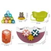 Juguetes de baño Baby shower juguete barco oso conjunto baño pared Montessori juguete educación temprana bloque sensorial baño para niños ducha agua juguete 230615