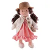 Bambole Set completo 30cm Bambola di peluche ragazza Waldorf fatta a mano morbida farcita con capelli ricci dorati regalo per bambini 230615