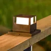 Solar Outdoor hek pijlerlicht, 2 lichte kleur, draadloze zonne -energie Post Cap Light voor tuinhekpoort tuin