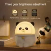 Night Lights Cute Catone Panda Piglet LED Light Silicone Table Lamp Home Bedroom Decoration Children's Holiday Gift Room Decor