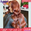 Perucas de renda 13X6 Marrom avermelhado Lace Frontal Body Wave Perucas brasileiras onduladas 13X4 Frente de renda perucas de cabelo humano transparente perucas de renda para mulheres 230616