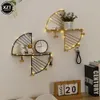 Decorative Objects Figurines Creative Iron Art Storage Display Shelf Wall Hanging Rack Living Room Frame Office Home Accessory 230615