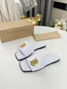 2023 Designer Luxury Womens Sandals Patent Leather Slides with D Logo Flip Flops with Box 35-42