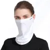 Bandanas soie masque facial respirant Bandana Anti-UV séchage rapide couverture cou Protection suspendu oreille bandeau écharpe cagoule