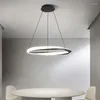 Lámparas colgantes Luces LED modernas para sala de estar Comedor Oficina Tienda Uso Anillos redondos Lámpara Luminaria Cocina