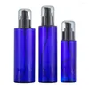 Förvaringsflaskor 100 ml 200 ml 250 ml blå kosmetik skönhet behållare makeup förpackning påfyllning plast tom pump rese schampo dispenser flaska