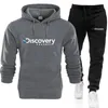 Heren Trainingspakken Herfst En Winter 2023 Wol Training Heren Hoodie Tweedelige Broek Definition Casual Pak Trui Jogging