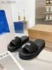 Тапочки 2022Designer Vintage Check Slide Slide Sandal Sandals Print Print Furley