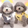 Dog Apparel Wool Winter Warm Vest Cute Bow Bone Print Coat Soft Jacket 230616