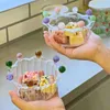 5inch glass bowl salad bowl cute Crown Bowl fruit plate Dish Snack Candy Cake Bowl Ice Cream Cup Microwave Oven Bakware