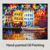 Beautiful Landscapes Canvas Art Normandy Handmade Oil Painting for Bedroom Wall