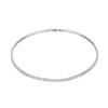 Kedjor Trendiga 4mm Lab Moissanite Halsband Vitt guldfyllda parti Bröllopshalsband för kvinnor Bridal Tennis Chocker smycken gåva